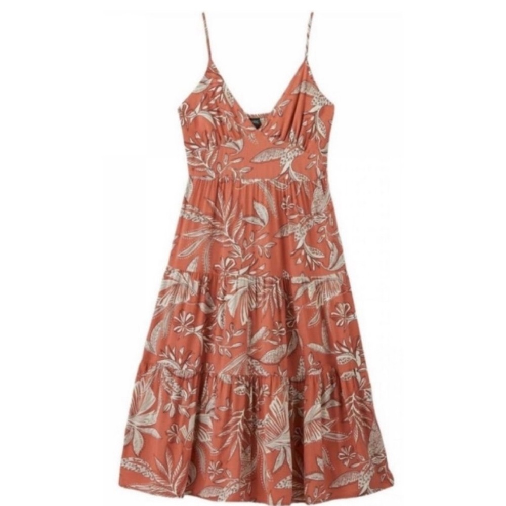 Wild Fable Floral Burnt Orange Dress Size Extra Small